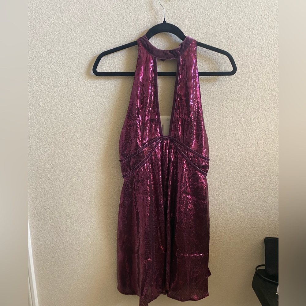 Free People Sequin Halter dress